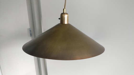 Image 1 of 2x Vintage Messing Hanglamp