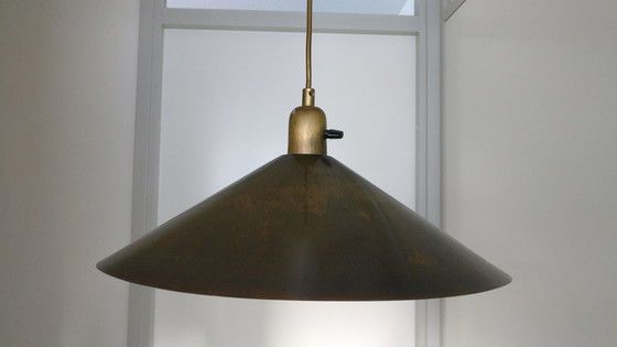 Image 1 of 2x Vintage Messing Hanglamp