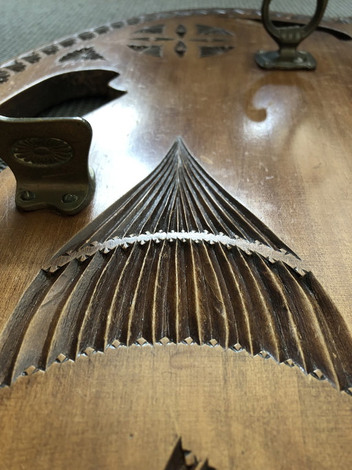 Art Deco Houten Wandkapstok