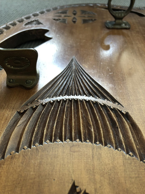 Image 1 of Art Deco Houten Wandkapstok