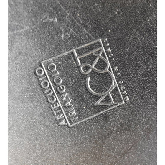 Image 1 of Vintage gevlochten leren mand voor La Maison Arte et Cuoio, Italië 2000