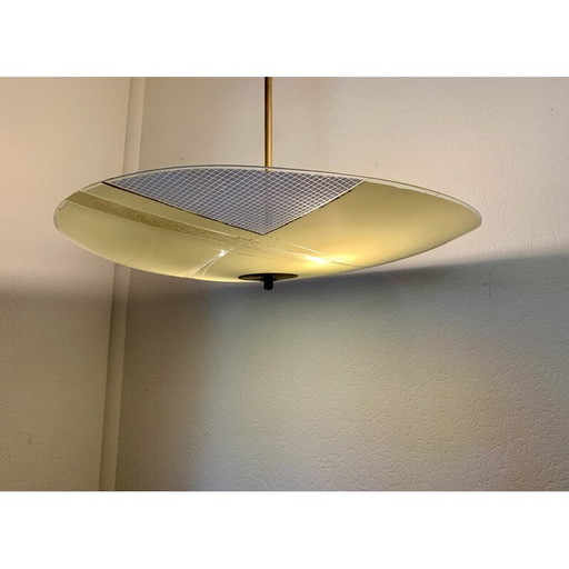 Vintage glazen hanglamp, 1960