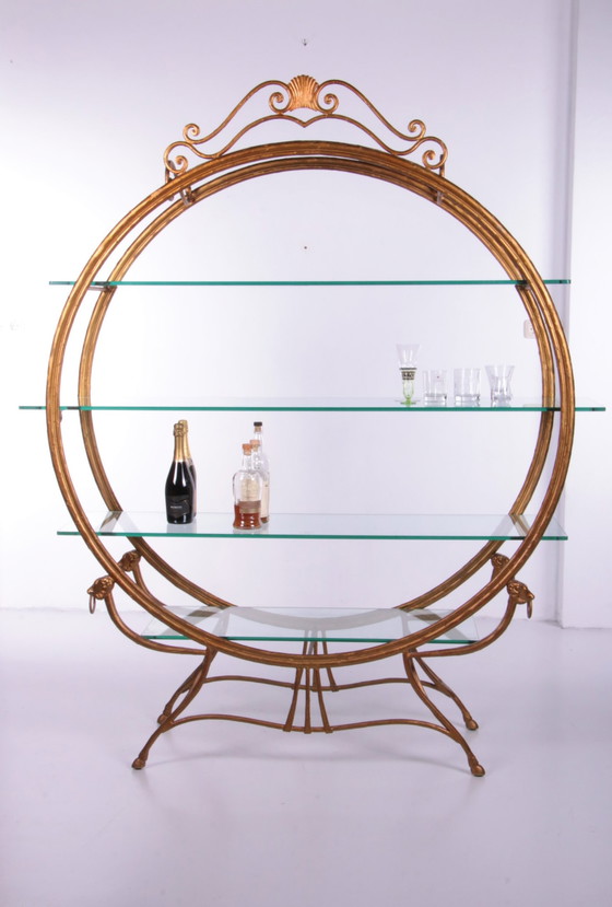 Image 1 of Zeldzaam Grote roomdivider Etagere van Het Carlton Hotel Copehangen 50 a 60