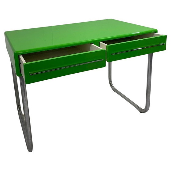 Image 1 of Groene bureau uit het ruimtetijdperk, toegeschreven aan Peter Ghyczy, jaren 1970