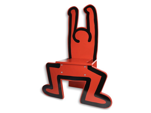 Keith Haring kinderstoel / decoratief object rood