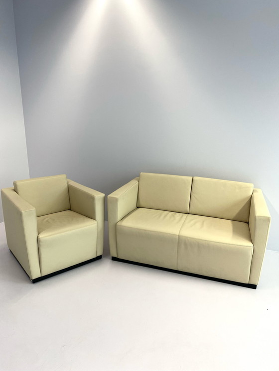 Image 1 of Walter Knoll lederen fauteuil "Elton"