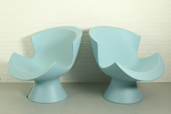 Image 1 of Set van 2 Karim Rashid Kite Lounge Chairs voor Label, 2004