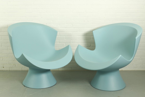 Image 1 of Set van 2 Karim Rashid Kite Lounge Chairs voor Label, 2004