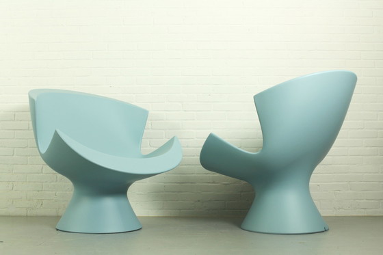 Image 1 of Set van 2 Karim Rashid Kite Lounge Chairs voor Label, 2004