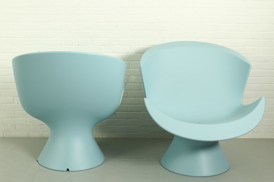 Image 1 of Set van 2 Karim Rashid Kite Lounge Chairs voor Label, 2004