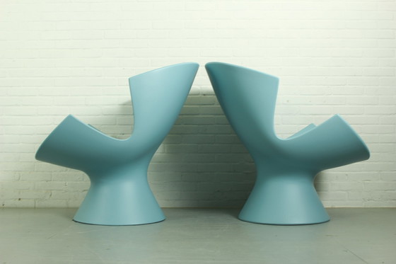 Image 1 of Set van 2 Karim Rashid Kite Lounge Chairs voor Label, 2004