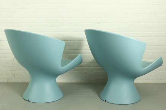 Image 1 of Set van 2 Karim Rashid Kite Lounge Chairs voor Label, 2004