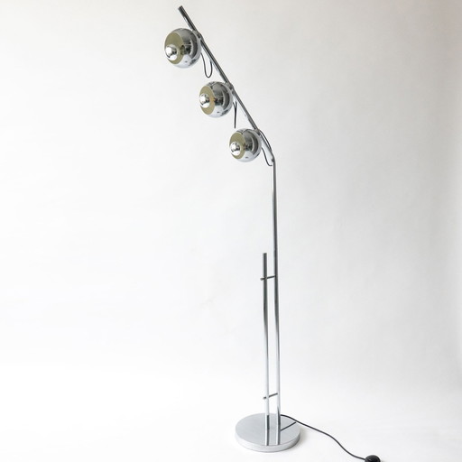 Reggiani Space Age vloerlamp – vloerlampen, Metal, Chrome