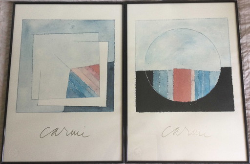 Eugenio Carmi | set van 2 litho's