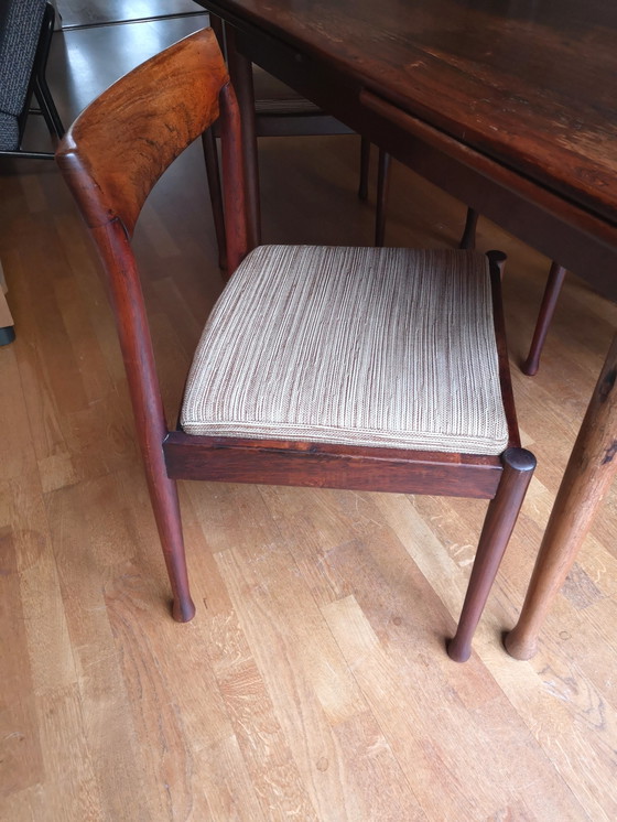 Image 1 of Vintage palissander tafel + stoelen