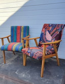 2x  vintage stoelen