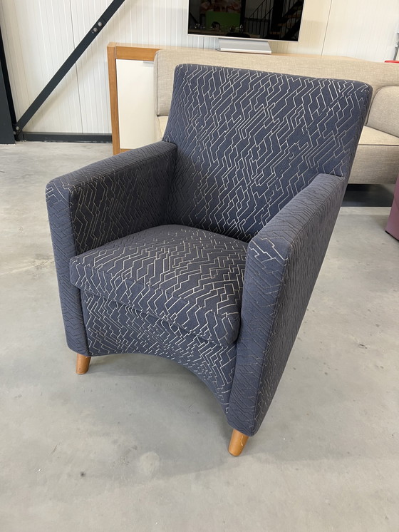 Image 1 of Leolux Dolcinea Fauteuil Metro stof blauw