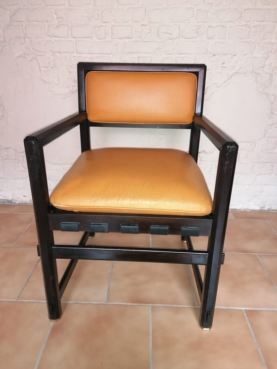 Image 1 of J. Wormley, Dunbar USA, houten fauteuils - 4 stuks