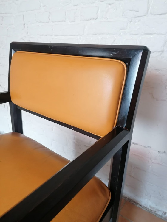 Image 1 of J. Wormley, Dunbar USA, houten fauteuils - 4 stuks