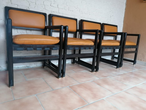 J. Wormley, Dunbar USA, houten fauteuils - 4 stuks