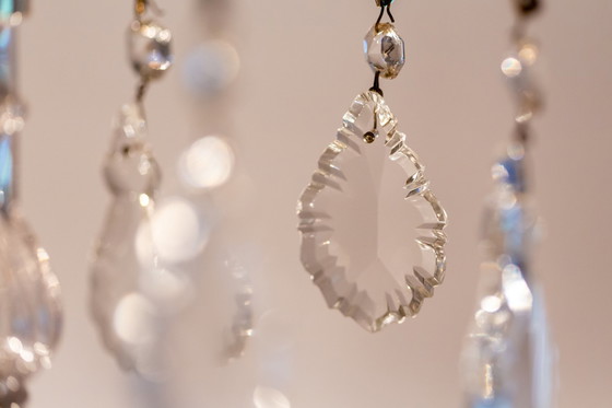 Image 1 of Vintage Franse kristallen kroonluchter 8 arms