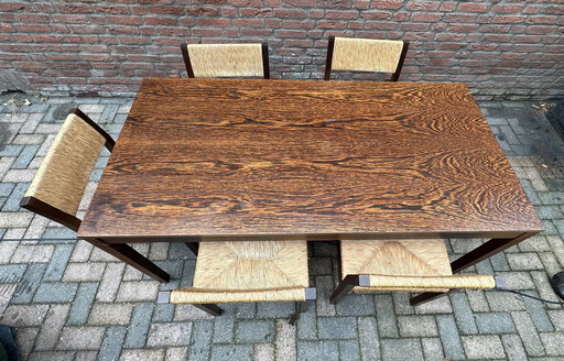 Martin Visser Wenge tafel + 5 stoelen