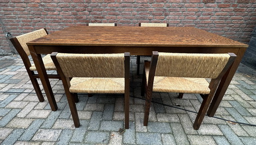 Martin Visser Wenge tafel + 5 stoelen