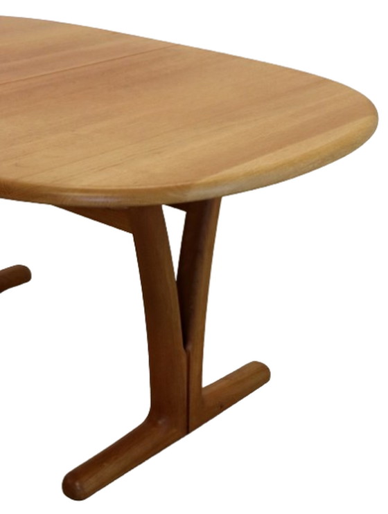 Image 1 of Holstebro 2x verlengbare ovalen eettafel massief teak vintage