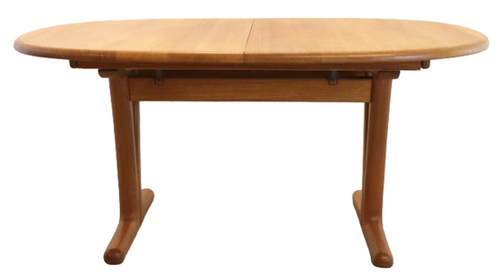 Image 1 of Holstebro 2x verlengbare ovalen eettafel massief teak vintage