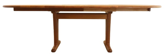 Image 1 of Holstebro 2x verlengbare ovalen eettafel massief teak vintage