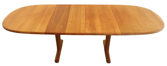 Image 1 of Holstebro 2x verlengbare ovalen eettafel massief teak vintage