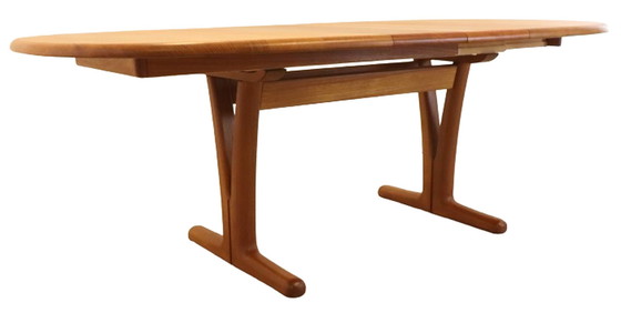 Image 1 of Holstebro 2x verlengbare ovalen eettafel massief teak vintage