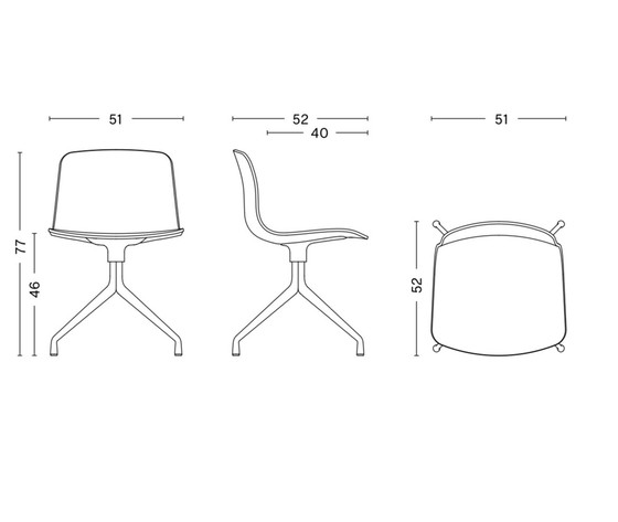 Image 1 of 4x HAY AAC11 lederen stoelen ontworpen door Hee Welling