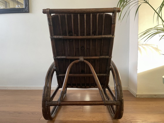 Image 1 of Vintage bamboe lounge fauteuil