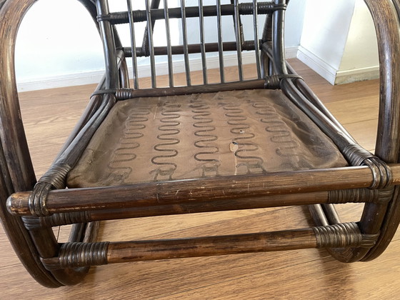 Image 1 of Vintage bamboe lounge fauteuil