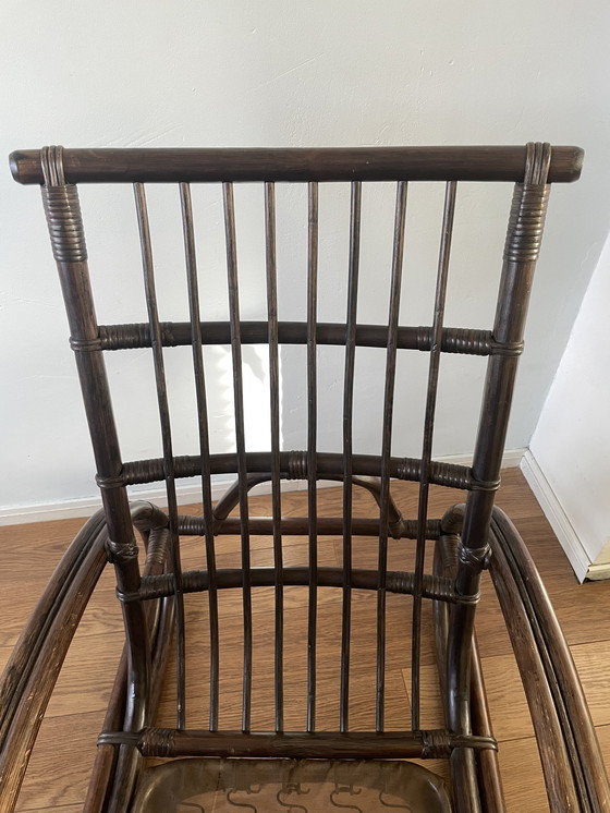 Image 1 of Vintage bamboe lounge fauteuil