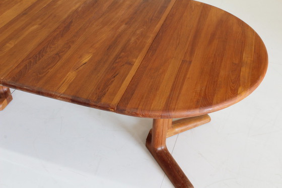Image 1 of Vintage ronde deense eettafel massief teak