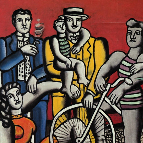 Image 1 of Tentoonstellingsaffiche: Leger, Fernand: De rust op een rode achtergrond