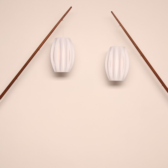 Image 1 of Vloerlamp 'Fishing Pole' van Svend Aage Holm Sorensen voor Sorensen & Co - Denemarken - jaren 50