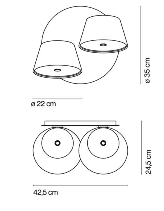 Image 1 of 2 x Marset Tam Tam A2 wandlamp