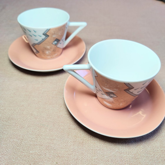 Image 1 of 2x Vintage kop en schotel