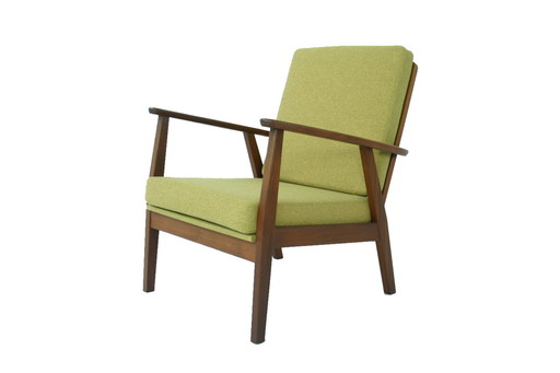 Mid Century 60 Deense Teakhouten loungestoel / Fauteuils uit het midden van de eeuw met nieuwe kussens en nieuwe hoes