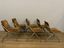 6x Vintage eetkamer stoelen