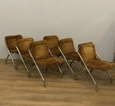 6x Vintage eetkamer stoelen