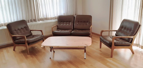 Image 1 of Es Soloform Bankstel, 2-zitter en 2 fauteuils, van Eugen Schmidt