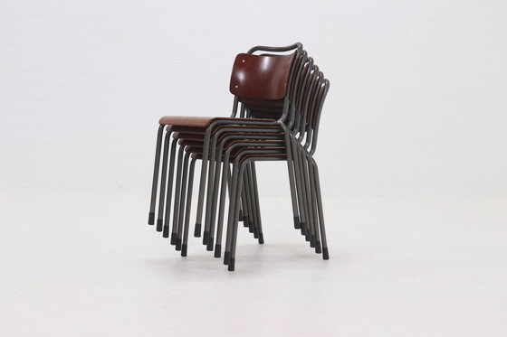 Image 1 of 6 x Vintage Gispen 106 Eetkamerstoel