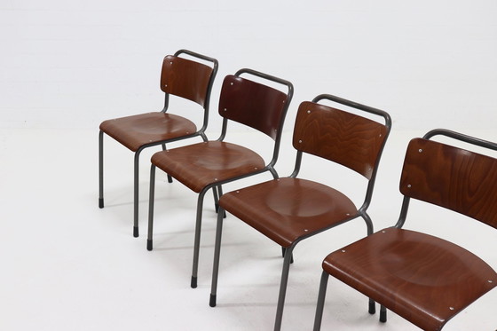 Image 1 of 6 x Vintage Gispen 106 Eetkamerstoel