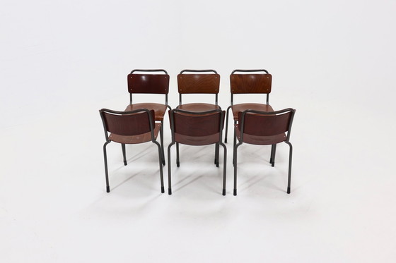 Image 1 of 6 x Vintage Gispen 106 Eetkamerstoel