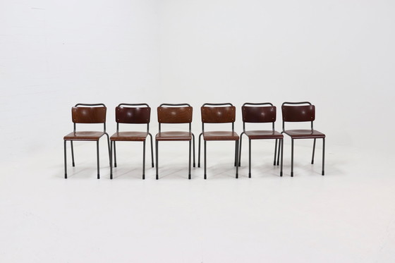 Image 1 of 6 x Vintage Gispen 106 Eetkamerstoel