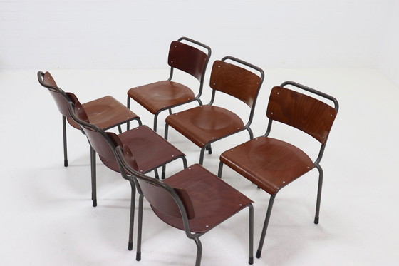 Image 1 of 6 x Vintage Gispen 106 Eetkamerstoel